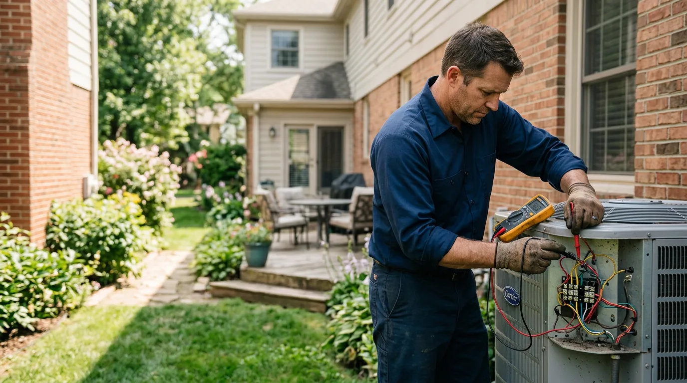 HVAC technician working near Eagle Lake, TX
